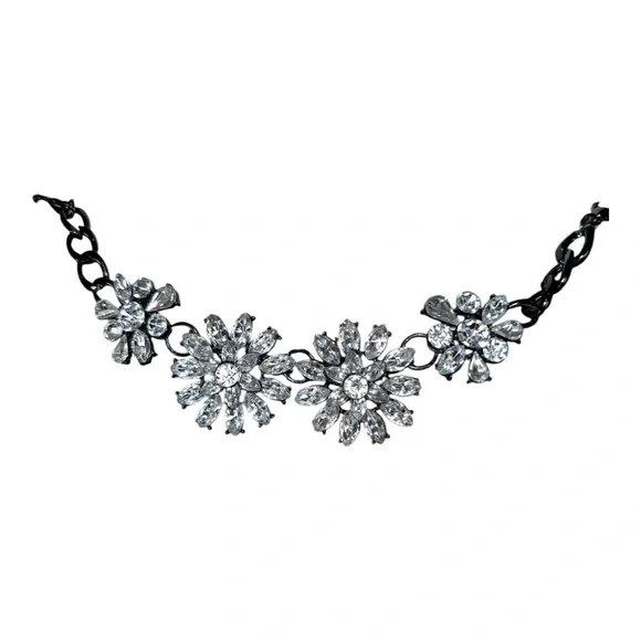 Crystal Doll Maxi Dress Womens XL black Floral Beaded Neck Sleeveless Lined NWT - Picture 2 of 13